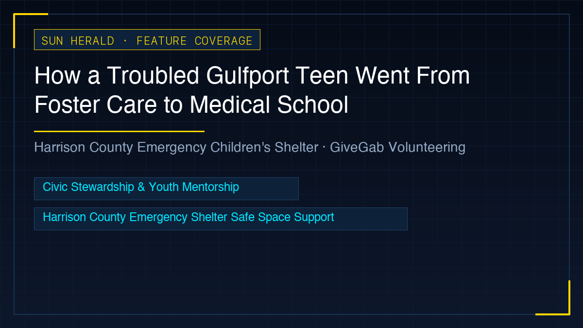 Sun Herald shelter coverage: Youth Mentorship & Emergency Shelter Community Support